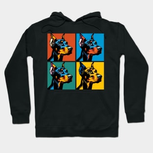 Pop Retro Doberman Pinscher Art - Cute Puppy Hoodie